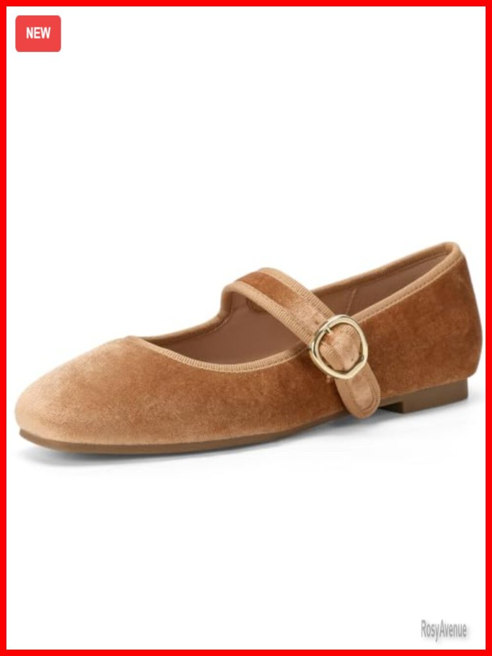 Mary Jane Ballet Flats Square Toe Memory Foam Women's Dressy Shoes